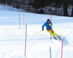 Trening slalomu na Długiej Polanie